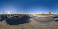 a very nice looking big panoramic photo of some sand dunes in the desert