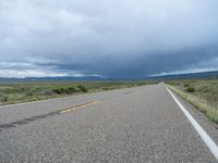 Endless Road in Colorado: Through the Gloomy Sky