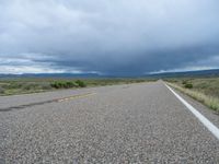 Endless Road in Colorado: Through the Gloomy Sky