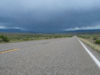 Endless Road in Colorado: Through the Gloomy Sky