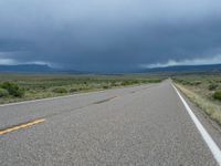 Endless Road in Colorado: Through the Gloomy Sky