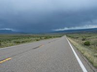 Endless Road in Colorado: Through the Gloomy Sky