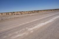 Endless Road in the African Desert