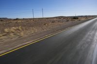 Endless Road in the African Desert Landscape