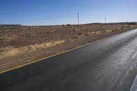 Endless Road in the African Desert Landscape