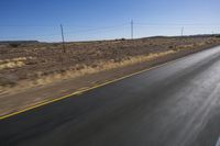 Endless Road in the African Desert Landscape