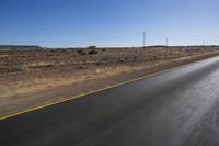 Endless Road in the African Desert Landscape