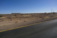 Endless Road in the African Desert Landscape