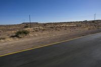 Endless Road in the African Desert Landscape