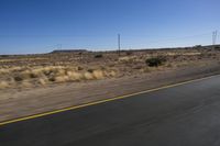 Endless Road in the African Desert Landscape