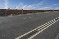 Endless Road in Desert Landscape with Motion Blur