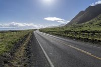 Endless Road in Nature: Mountain Landscape on a Sunny Day