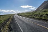 Endless Road in Nature: Mountain Landscape on a Sunny Day