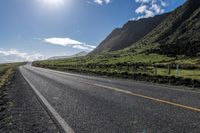 Endless Road in Nature: Mountain Landscape on a Sunny Day