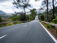 Endless Road Through Lush Vegetation in the Balearic Islands