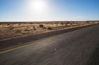 Endless Road Through the African Desert