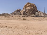 Endless Road Through Arid Desert in South Africa