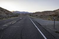 Endless Road in Utah Desert: A View of the Mountains