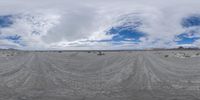 360 - view of a large dry landscape in the desert with no grass or any vegetation