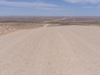 Endless Sand Street in the African Desert