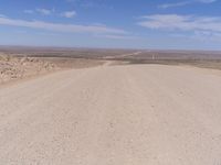 Endless Sand Street in the African Desert