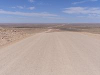 Endless Sand Street in the African Desert