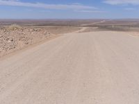 Endless Sand Street in the African Desert