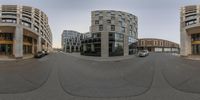 two panoramic photos showing traffic at an intersection in the city of brussels, france