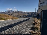 Europe's Cobblestone Road: Surrounded by Nature and Vegetation