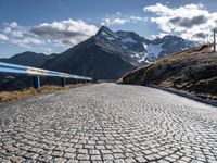 Highland Road in Europe: Clouds Over Mountain Landforms