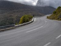 Highland Road in Europe: Cloudy Sky and Beautiful Nature