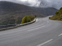 Highland Road in Europe: Cloudy Sky and Beautiful Nature