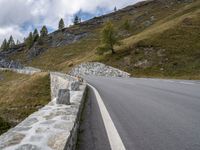 Europe Landscape with Armco Barrier Road