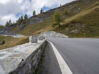 Europe Landscape with Armco Barrier Road