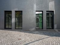 Europe Modern Architecture on Cobblestone Road 002