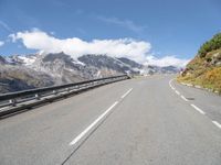 Road in Europe with Asphalt Surface and Guard Rail