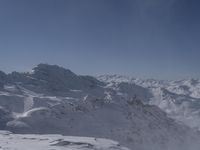 Winter Mountains in Europe: A Clear Sky View