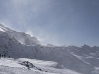 Winter Mountains in Europe: A Clear Sky View