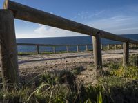 European Beach with Barrier and Azure Water