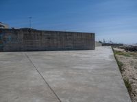 European Beach Day: Concrete Walls by the Ocean