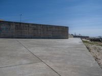 European Beach Day: Concrete Walls by the Ocean