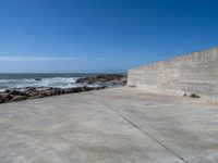 European Beach in Portugal: Cloudy Sky Over the Ocean