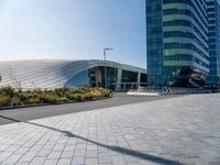 European Business District in Holland with Skyscrapers