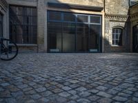 A Charming European City: Berlin's Brick Wall and Cobblestone Courtyard