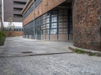 European City: Brick Building in a Charming Courtyard