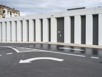 European City: Grey Facade of a Modern Building