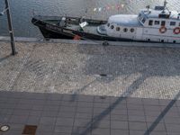 European City Harbor: Daytime Views of Cobblestone Streets