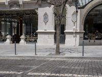 Exploring a European City Plaza in Portugal