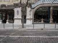 Exploring a European City Plaza in Portugal