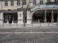 Exploring a European City Plaza in Portugal